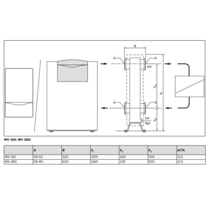 Гидрострелка Vaillant WH160 306726