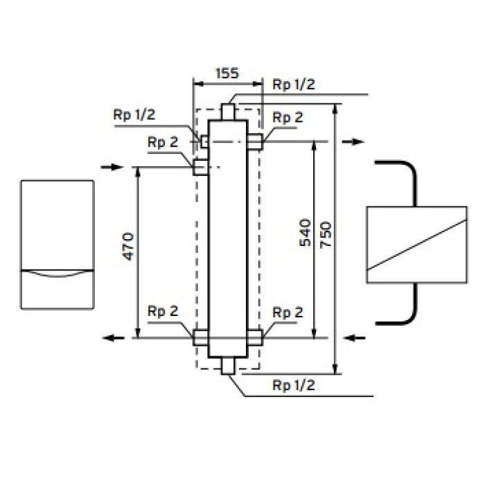 Гидрострелка Vaillant WH95 306721
