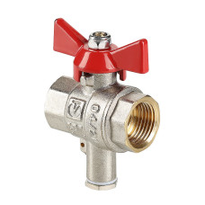 Кран шаровой Valtec для подключения датчика температуры 1/2" VT.247.N.04