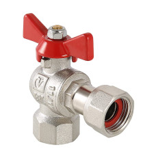 Кран шаровой Valtec угловой с накидной гайкой ВН 1/2"x1/2" VT.266.N.0404