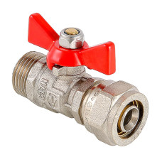 Кран кульовий Valtec з обтискним з'єднанням НАР 16х1/2" VT.341.N.1604