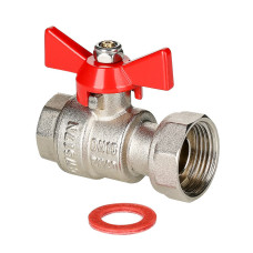 Кран шаровой Valtec с накидной гайкой вн-вн 1/2"х3/4" VT.241.N.0405