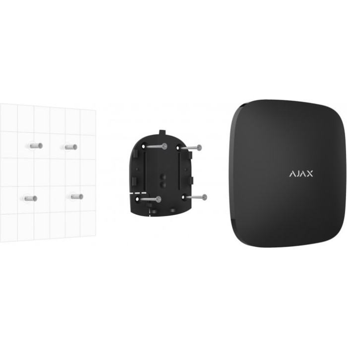 Ajax Интеллектуальная охранная централь Hub 2 Plus, gsm, ethernet, wi-fi, jeweller, беспроводная, черный