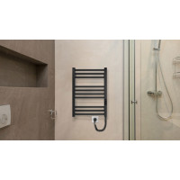 Hygge Family Полотенцесушитель электрический Derby, 570х430х80мм, таймер-регулятор, сталь, черный матовый
