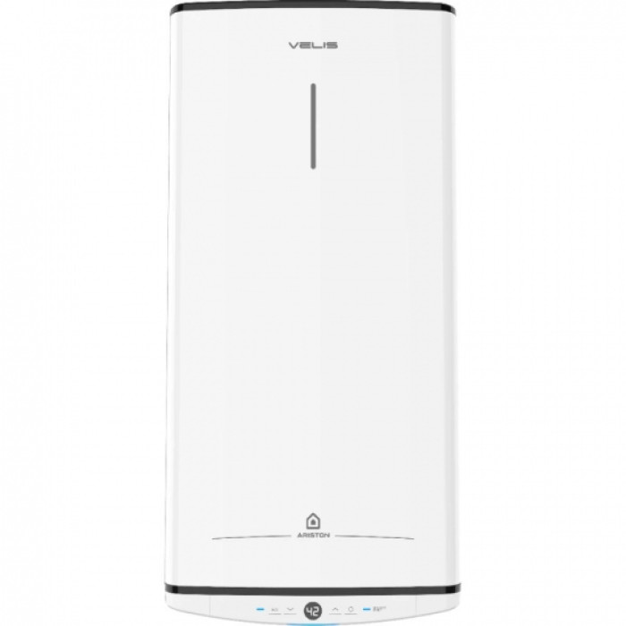 Водонагрівач електричний  Ariston VELIS PRO 100 EU плаский, слім, 100л, 2*1,5 кВт, емал. нагр. ел, ун. монтаж, ел. кер-ня, B, білий