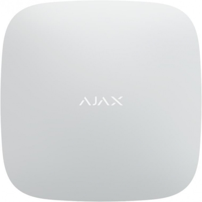 Ajax Интеллектуальная охранная централь Hub 2 Plus, gsm, ethernet, wi-fi, jeweller, беспроводная, белый