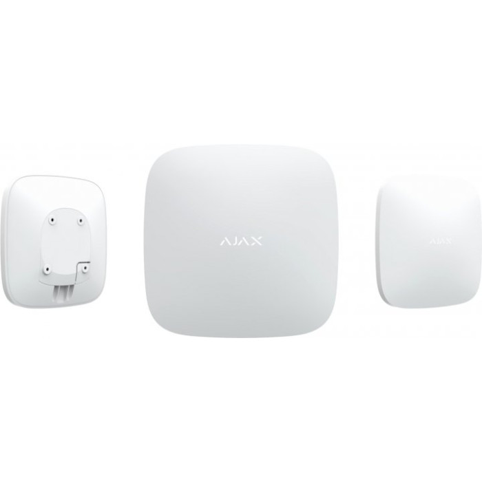 Ajax Интеллектуальная охранная централь Hub 2 Plus, gsm, ethernet, wi-fi, jeweller, беспроводная, белый