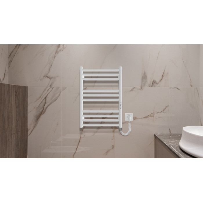 Hygge Family Полотенцесушитель электрический Greenwich, 570х430х80мм, таймер-регулятор, сталь, белый матовый