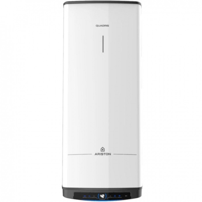 Водонагрівач електр. Ariston QUADRIS 150 WIFI FR EU прямокутний, 150л, 2,4кВт, сух. нагр. елемент, ел. кер-ня, B, Франція, білий