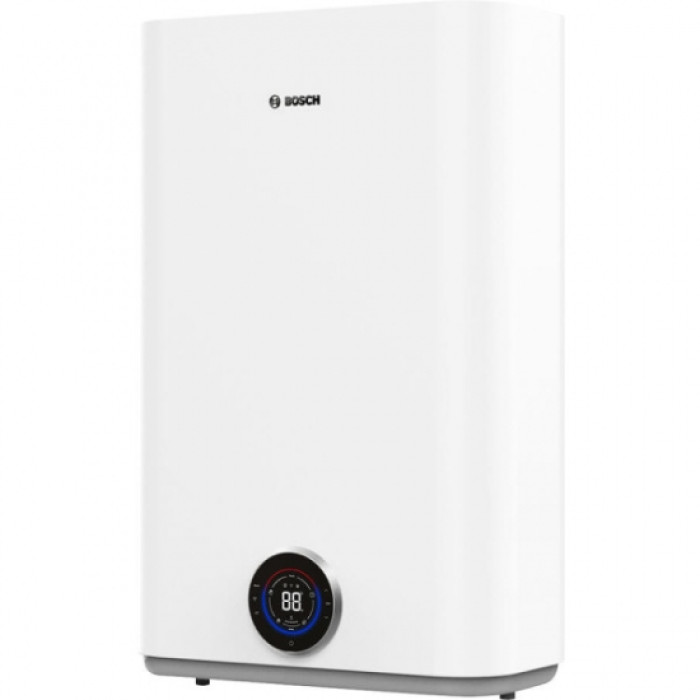 Водонагрівач електр. BOSCH плаский слім Tronic 5500iT, 100л, 1.5кВт, ун. монтаж, електр. кер-ння, Wi-Fi, B, білий