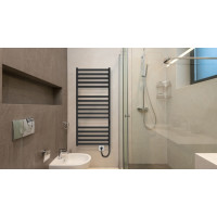 Hygge Family Полотенцесушитель электрический York, 1170х530х80мм, таймер-регулятор, сталь, черный матовый