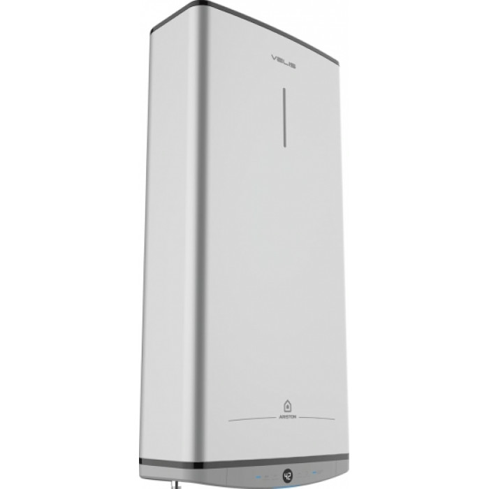 Ariston Водонагрівач електр. плаский слім VELIS TECH 100 EU, 100л, 2*1,5кВт, ун. монтаж, електр. кер-ння, B, Італія, Сірий