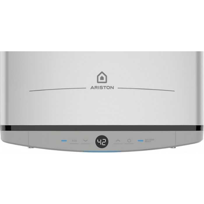 Ariston Водонагрівач електр. плаский слім VELIS TECH 100 EU, 100л, 2*1,5кВт, ун. монтаж, електр. кер-ння, B, Італія, Сірий