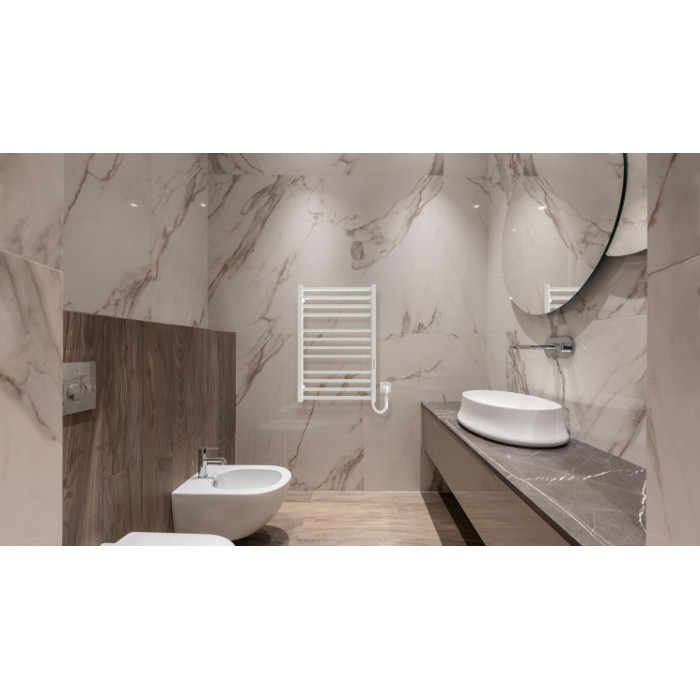 Hygge Family Полотенцесушитель электрический London, 770х530х80мм, таймер-регулятор, сталь, белый матовый