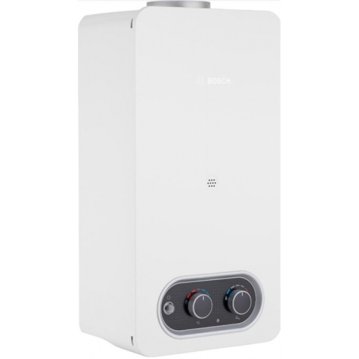 Газова колонка Bosch Therm 4000-T4004 10 л/хв 17.4 кВт регулювання потужності розпалювання від батарейок білий