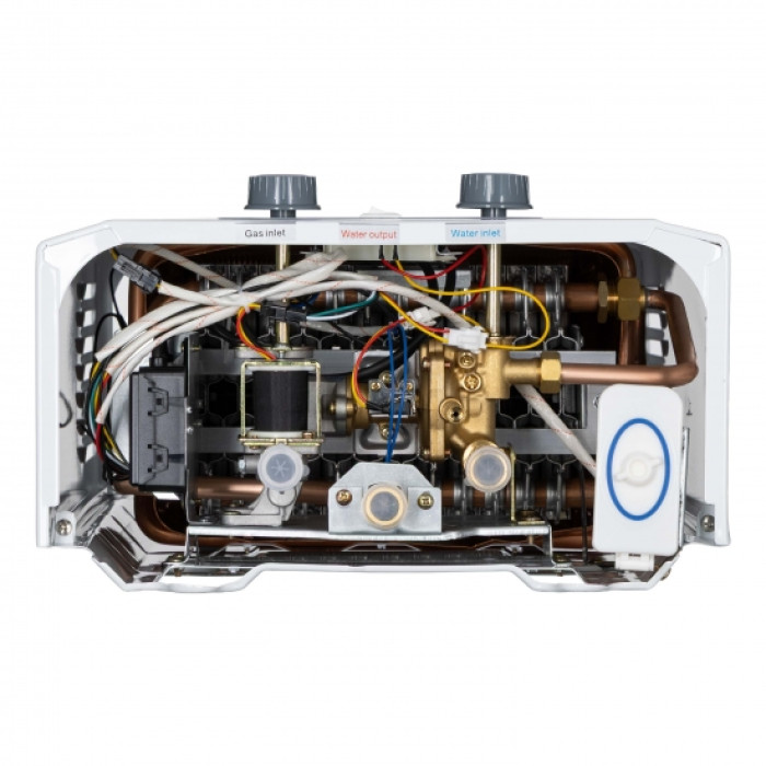 Газова колонка ARDESTO HB03 10л/хв 20кВт Low NOx  дисплей розпалювання від батарейки білий