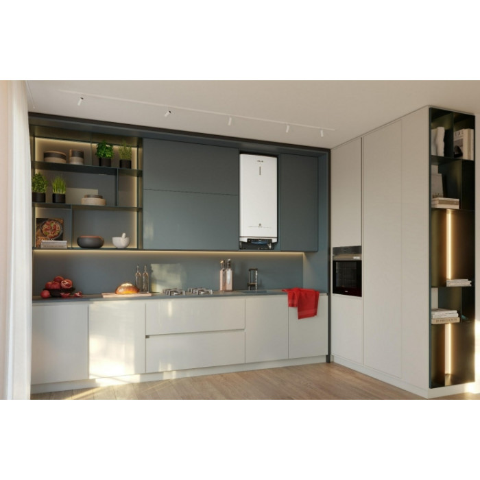 Ariston Водонагрівач електр. плаский слім VELIS PRO DRY WIFI 80 EU, 80л, 2*1,5кВт, сух тен, ун. монтаж, електр. кер-ння, B, Італія, Білий