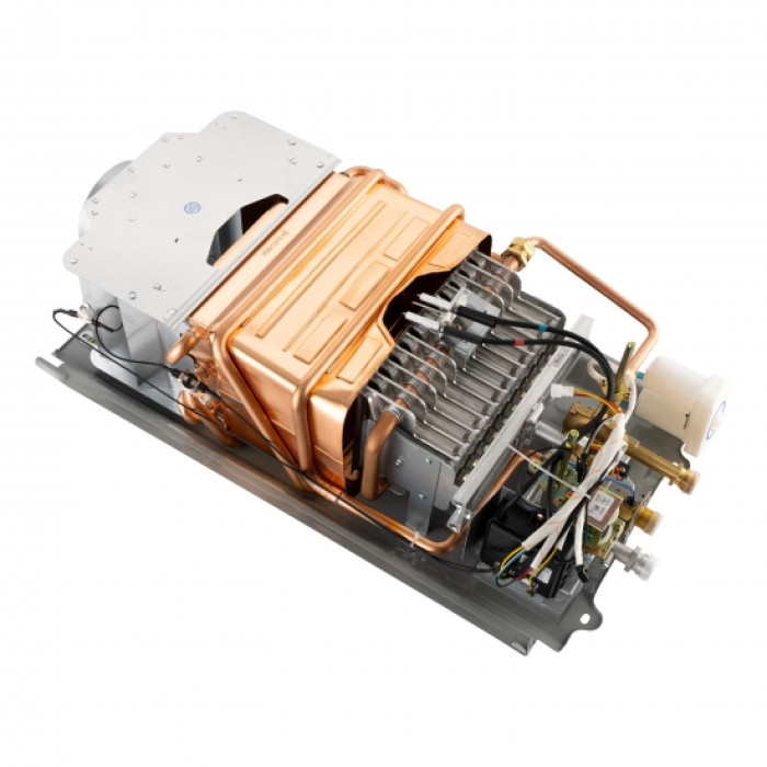 Газова колонка ARDESTO HB03 10л/хв 20кВт Low NOx дисплей розпалювання від батарейки  нерж. сталь