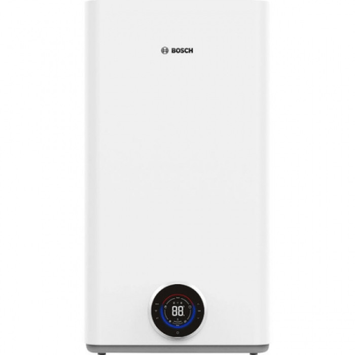 Водонагрівач електр. BOSCH плаский слім Tronic 5500iT, 50л, 1.5кВт, ун. монтаж, електр. кер-ння, Wi-Fi, B, білий