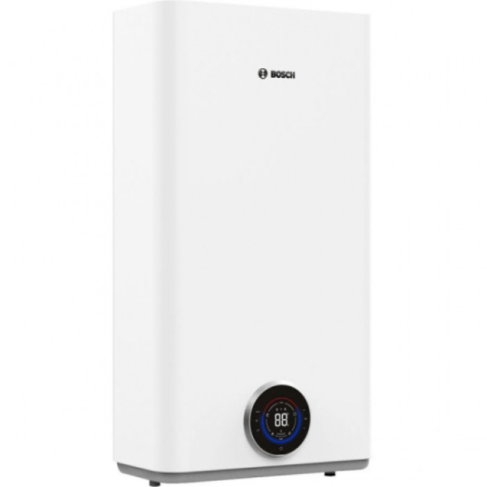 Водонагрівач електр. BOSCH плаский слім Tronic 5500iT, 50л, 1.5кВт, ун. монтаж, електр. кер-ння, Wi-Fi, B, білий