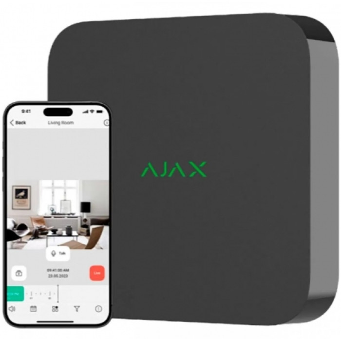 Ajax Сетевой видеорегистратор NVR, 8 каналов, jeweller, черный