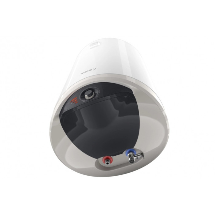 Tesy Водонагрівач електр. Modeco Ceramic круглий із теплообмінником GCV9SL 1004724D C21 TS2RCP, 100л, 2,4кВт, сухий тен, мех. кер-ння, підключення з лівого боку B, біл
