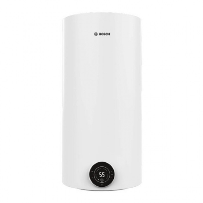 Водонагрівач електр. BOSCH круглий Tronic 4000T, 100л, 2кВт, сухий тен, вертикальний монтаж, електр. кер-ння, B, білий