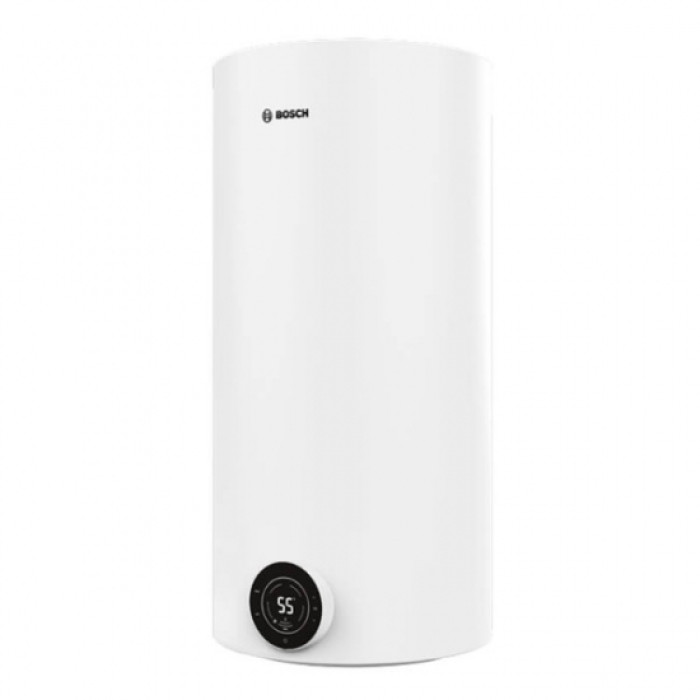Водонагрівач електр. BOSCH круглий Tronic 4000T, 100л, 2кВт, сухий тен, вертикальний монтаж, електр. кер-ння, B, білий