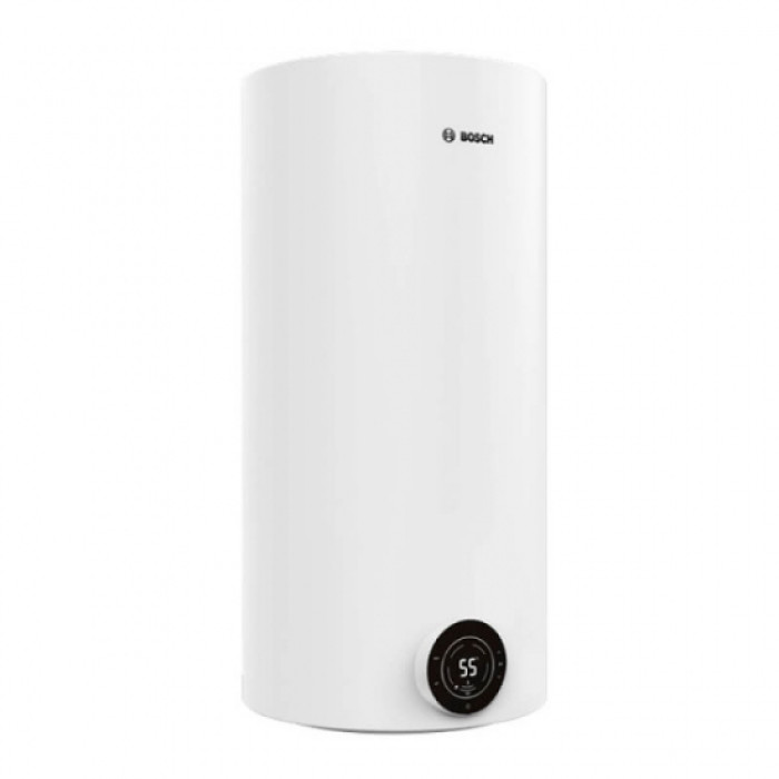 Водонагрівач електр. BOSCH круглий Tronic 4000T, 100л, 2кВт, сухий тен, вертикальний монтаж, електр. кер-ння, B, білий