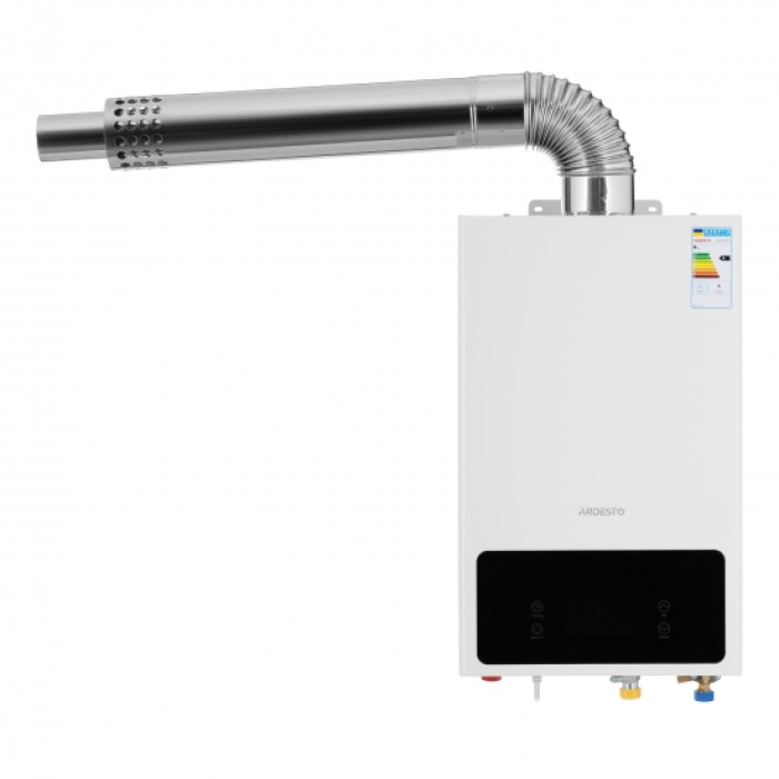 Комплект газова колонка ARDESTO HB02 10л/хв 20кВт турбована Low NOx з димоходом