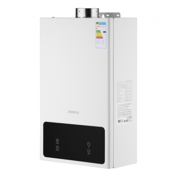 Комплект газова колонка ARDESTO HB02 10л/хв 20кВт турбована Low NOx з димоходом