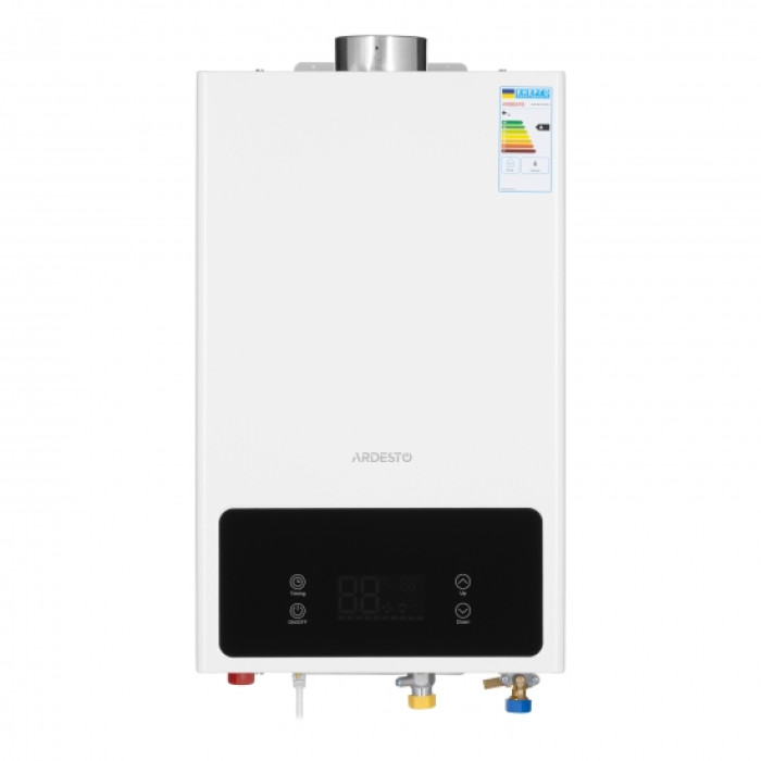 Комплект газова колонка ARDESTO HB02 10л/хв 20кВт турбована Low NOx з димоходом