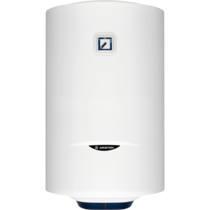 Водонагрівач електр. Ariston круглий BLU1 R PL DRY, 80л, 1,5кВт, сухий тен, мех. кер-ння, C, Італія, білий