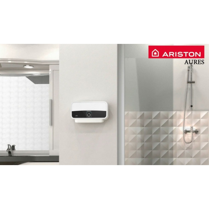 Ariston Водонагреватель электрический проточный AURES SF 5.5 COM 5.5 кВт, 3.1 л/мин.